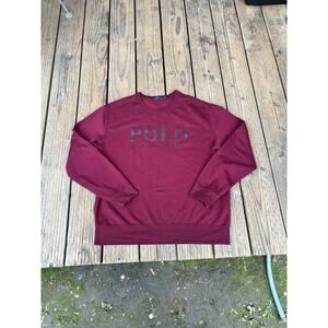 Polo Ralph Lauren Crewneck Sweatshirt Size Large Burgundy